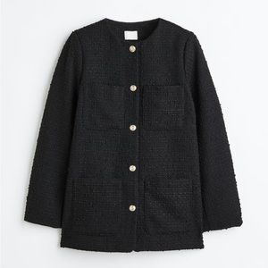 H&M textured weave boucle tweed jacket